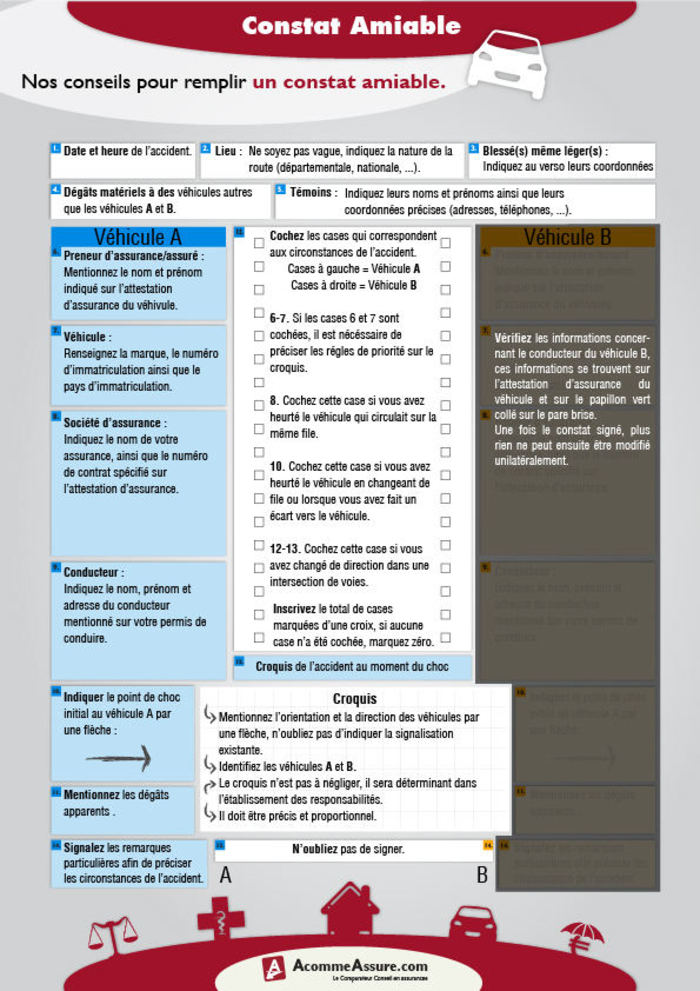 Remplir constat amiable