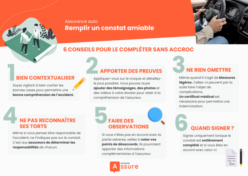 Remplir constat amiable