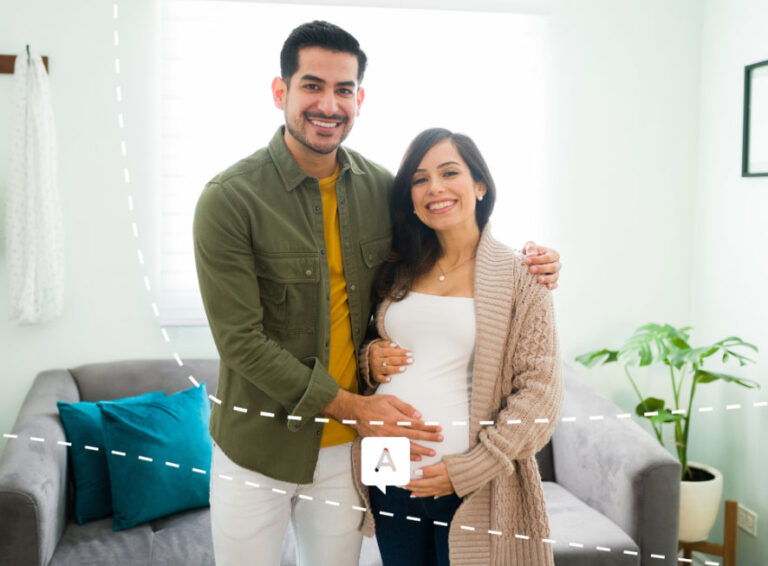 Couple ayant une grossesse